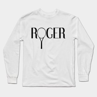 Roger Federer fan tennis racket Long Sleeve T-Shirt